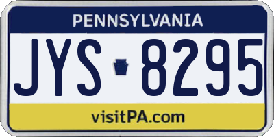 PA license plate JYS8295