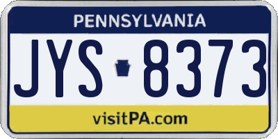 PA license plate JYS8373