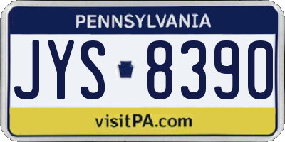PA license plate JYS8390