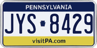 PA license plate JYS8429