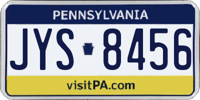 PA license plate JYS8456