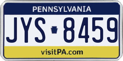 PA license plate JYS8459