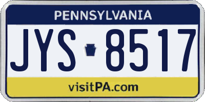 PA license plate JYS8517