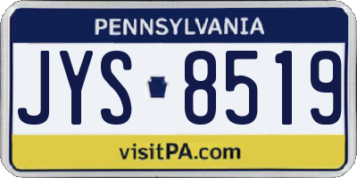 PA license plate JYS8519