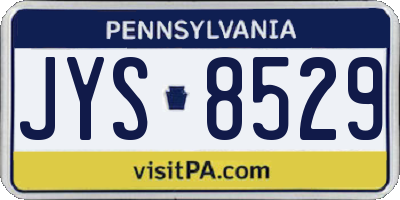 PA license plate JYS8529