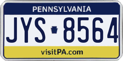 PA license plate JYS8564
