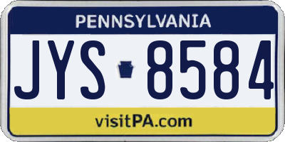 PA license plate JYS8584