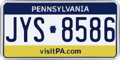 PA license plate JYS8586