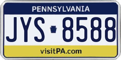 PA license plate JYS8588