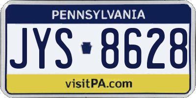 PA license plate JYS8628