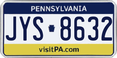 PA license plate JYS8632