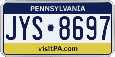 PA license plate JYS8697