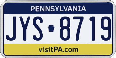 PA license plate JYS8719