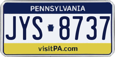 PA license plate JYS8737