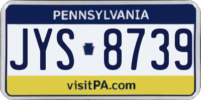 PA license plate JYS8739