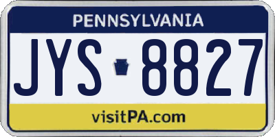 PA license plate JYS8827