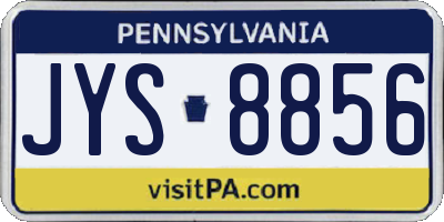 PA license plate JYS8856