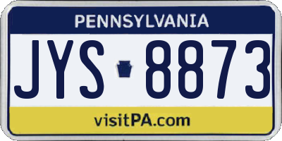 PA license plate JYS8873