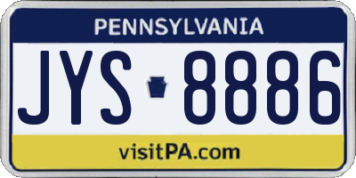 PA license plate JYS8886