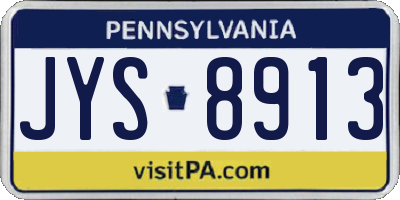 PA license plate JYS8913