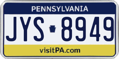 PA license plate JYS8949