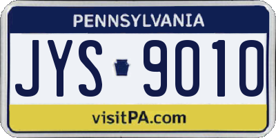 PA license plate JYS9010