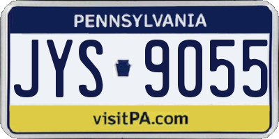 PA license plate JYS9055