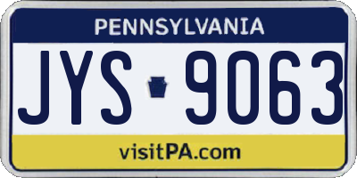 PA license plate JYS9063