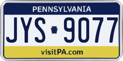 PA license plate JYS9077