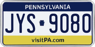 PA license plate JYS9080