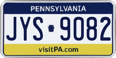 PA license plate JYS9082