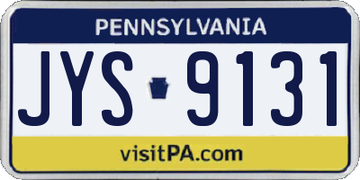 PA license plate JYS9131