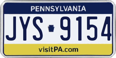 PA license plate JYS9154