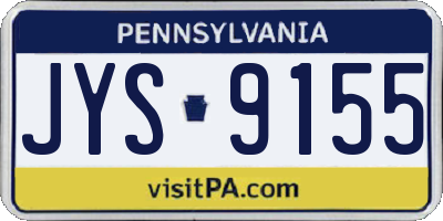 PA license plate JYS9155