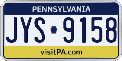 PA license plate JYS9158