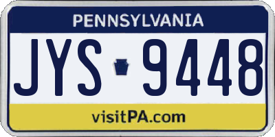 PA license plate JYS9448