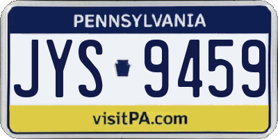 PA license plate JYS9459