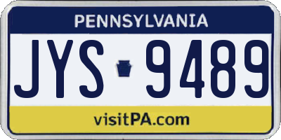 PA license plate JYS9489