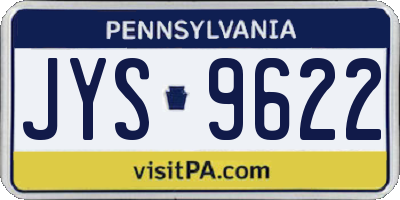 PA license plate JYS9622