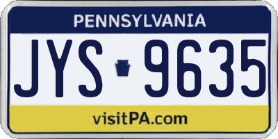 PA license plate JYS9635
