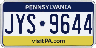 PA license plate JYS9644