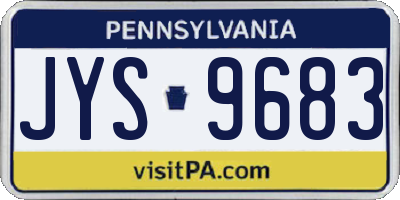 PA license plate JYS9683