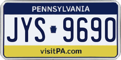 PA license plate JYS9690