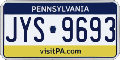 PA license plate JYS9693