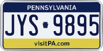 PA license plate JYS9895