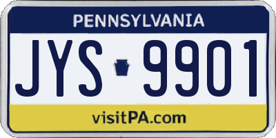 PA license plate JYS9901