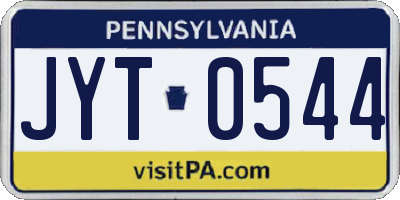 PA license plate JYT0544