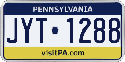 PA license plate JYT1288
