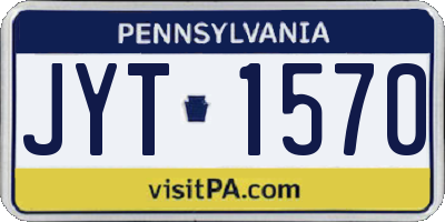 PA license plate JYT1570
