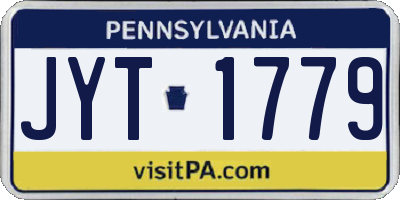 PA license plate JYT1779